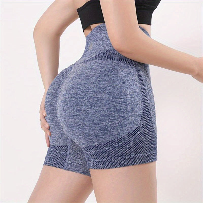 Women's High-Waist Yoga Shorts - 1pc Breathable Nylon Blend, Supportive Postpartum Recovery, Non-Slip Fitness Wear