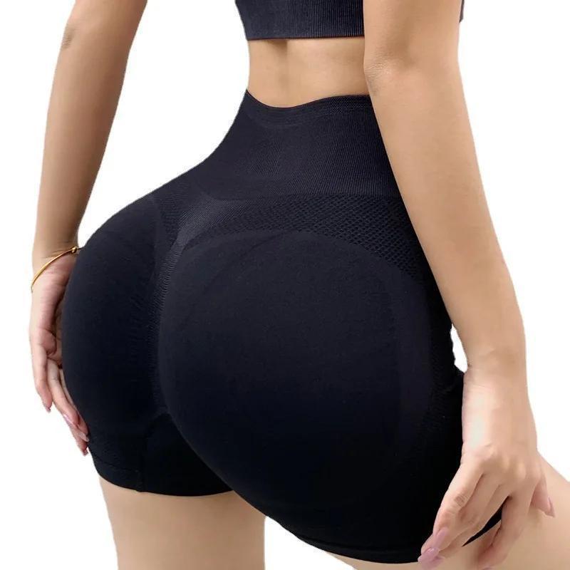 Women's High-Waist Yoga Shorts - 1pc Breathable Nylon Blend, Supportive Postpartum Recovery, Non-Slip Fitness Wear