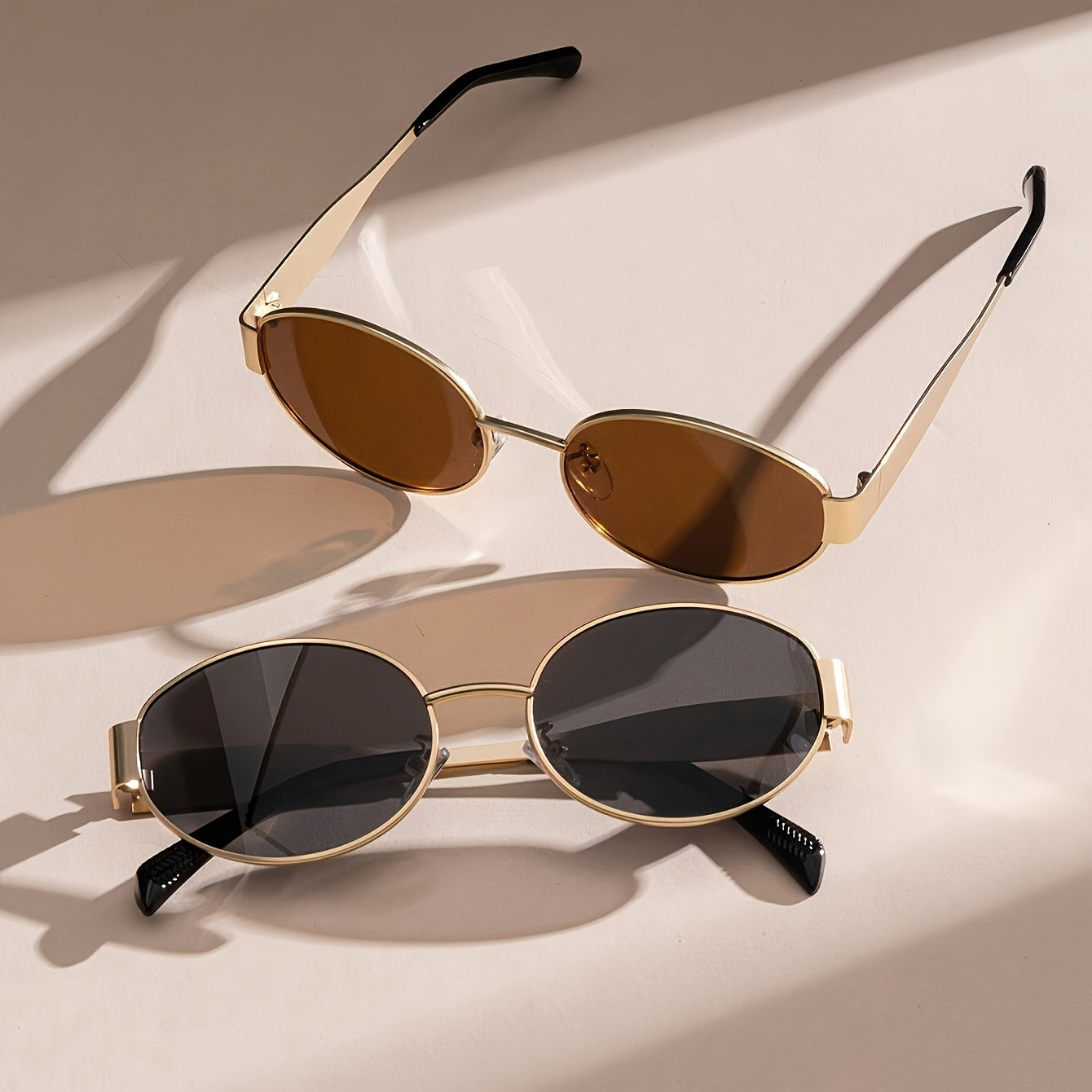 Stainless Steel Ovalings Glasses, PC Polycarbonate Lenses, Anti-Reflective, with Polarizer Function, for Women, Elegant Street Photography And Festival Fashion
